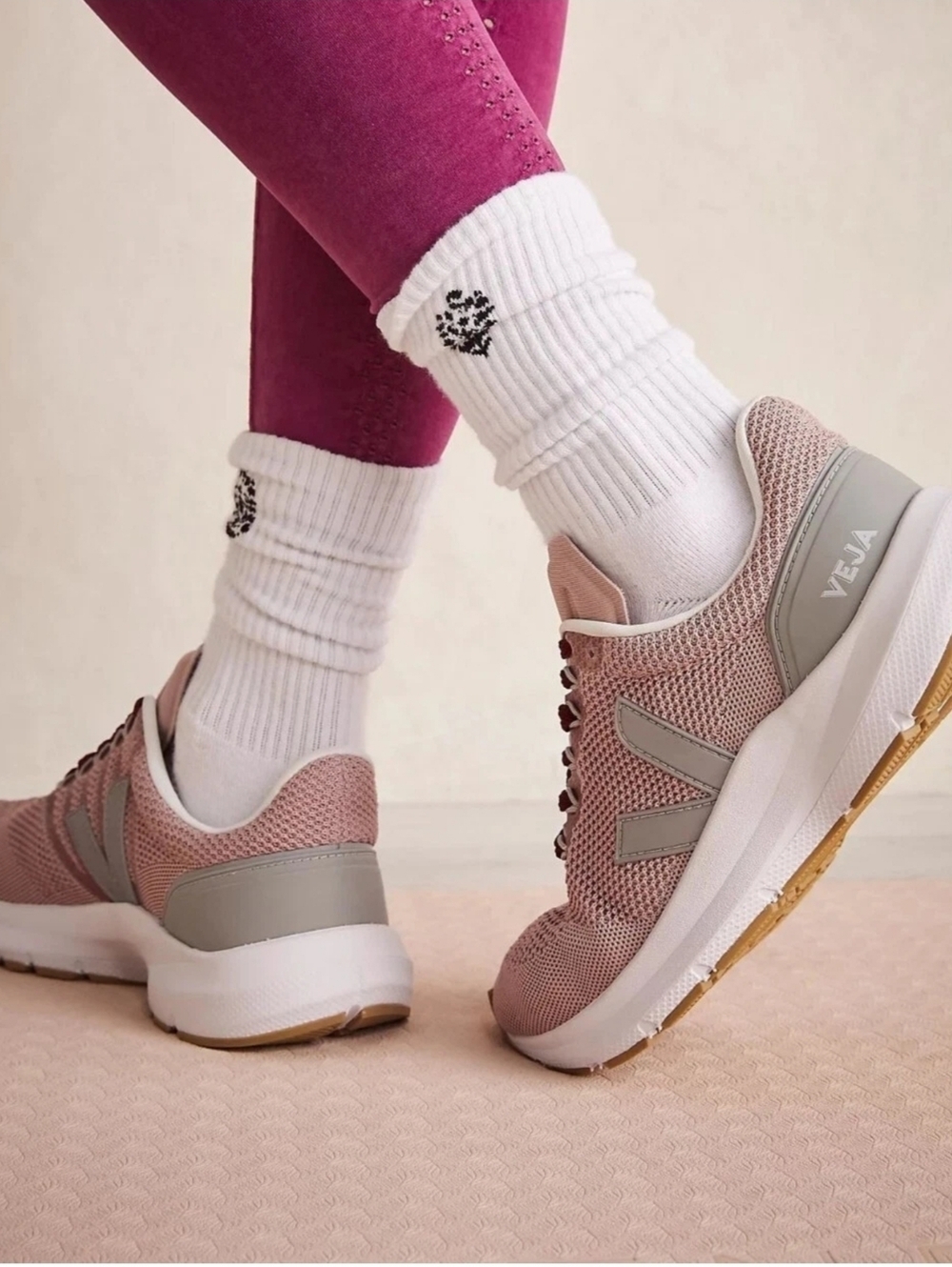 Veja Vegan Marlin Knit Sneakers in Babe Silver Womens Size EUR 41/US 10